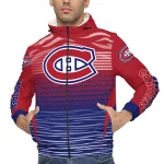 personalized montreal canadiens pattern layers red windbreaker jacket best selling