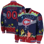personalized montreal canadiens spongebob playtime red blue varsity jacket best selling