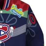 personalized montreal canadiens spongebob playtime red blue varsity jacket best selling
