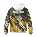 personalized nashville predators claw mesh gold gray windbreaker jacket best selling