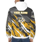 personalized nashville predators claw mesh gold gray windbreaker jacket best selling