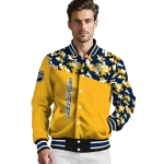 personalized nashville predators flag scratch effect gold varsity jacket best selling