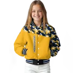 personalized nashville predators flag scratch effect gold varsity jacket best selling