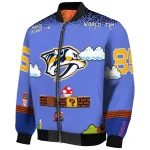 personalized nashville predators mario blocks blue black bomber jacket best selling