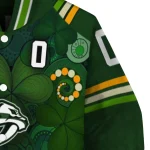 personalized nashville predators shamrock vortex green varsity jacket best selling