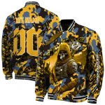 personalized nashville predators skull horde gold varsity jacket best selling