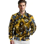 personalized nashville predators skull horde gold varsity jacket best selling