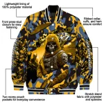 personalized nashville predators skull horde gold varsity jacket best selling