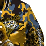 personalized nashville predators skull horde gold varsity jacket best selling