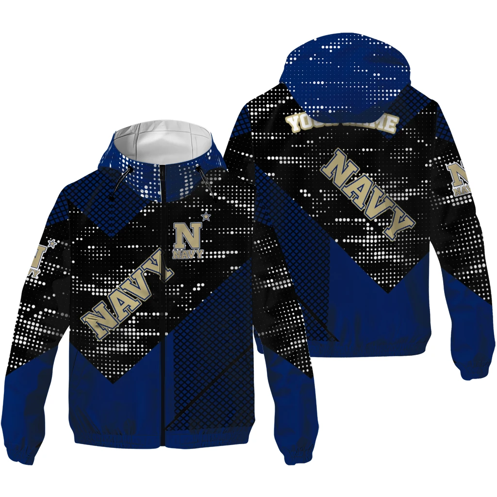 personalized navy midshipmen arrow matrix blue black windbreaker jacket high quality personalized navy midshipmen arrow matrix blue black windbreaker jacket high quality