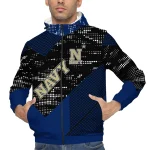 personalized navy midshipmen arrow matrix blue black windbreaker jacket best selling