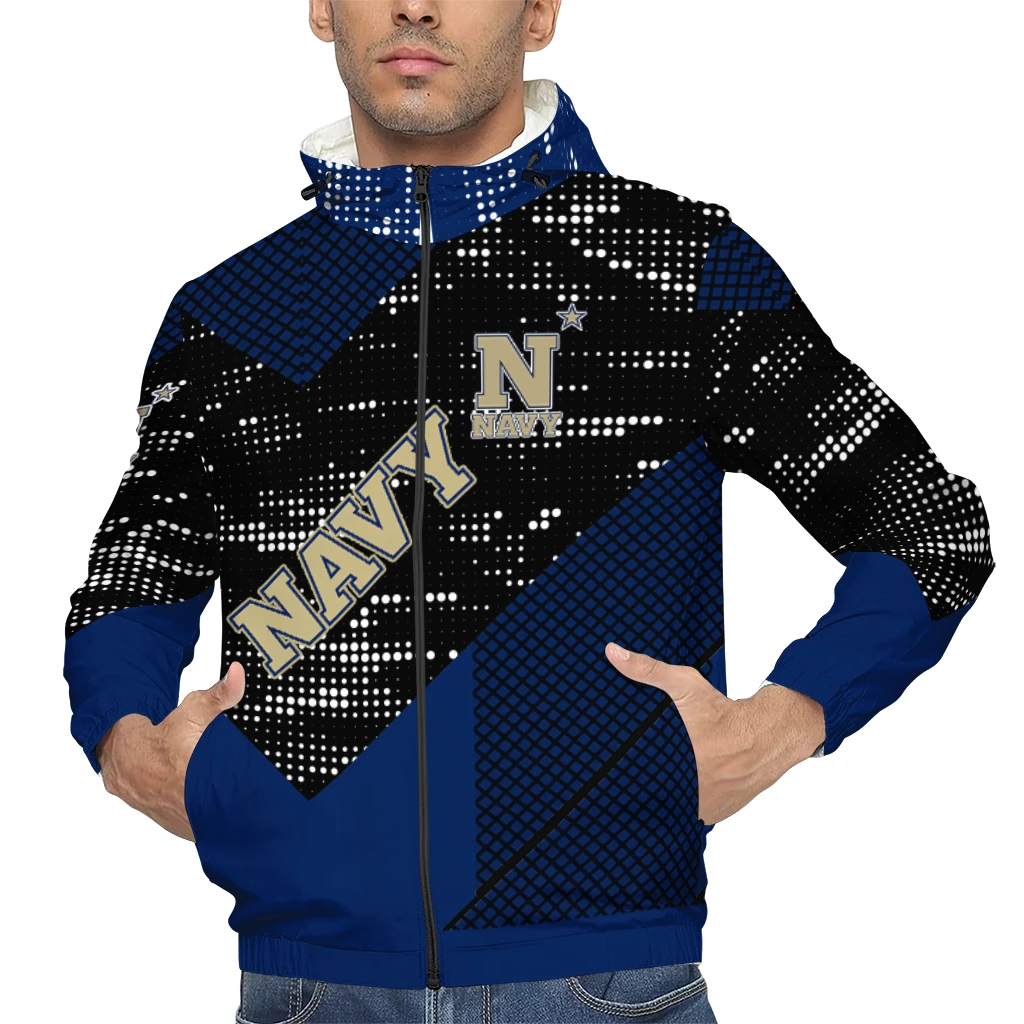 personalized navy midshipmen arrow matrix blue black windbreaker jacket top rated personalized navy midshipmen arrow matrix blue black windbreaker jacket top rated
