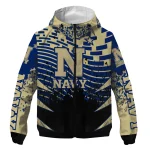 personalized navy midshipmen brick motion blue black windbreaker jacket best selling