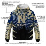 personalized navy midshipmen brick motion blue black windbreaker jacket best selling