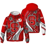 personalized nc state wolfpack blossoms helmet red windbreaker jacket best selling