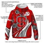 personalized nc state wolfpack blossoms helmet red windbreaker jacket best selling