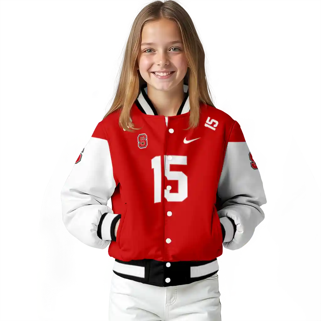 personalized nc state wolfpack team patch red varsity jacket top rated personalized nc state wolfpack team patch red varsity jacket top rated