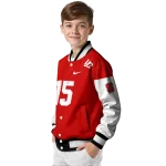 personalized nc state wolfpack team patch red varsity jacket best selling