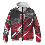 personalized nebraska cornhuskers claw mesh red gray windbreaker jacket best selling