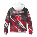 personalized nebraska cornhuskers claw mesh red gray windbreaker jacket best selling