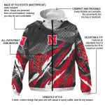 personalized nebraska cornhuskers claw mesh red gray windbreaker jacket best selling