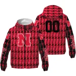 personalized nebraska cornhuskers lightning strike grid red windbreaker jacket best selling
