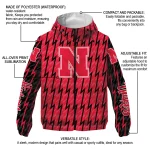 personalized nebraska cornhuskers lightning strike grid red windbreaker jacket best selling
