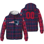 personalized new england patriots lightning strike grid blue windbreaker jacket best selling