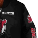personalized new jersey devils american flag skull black bomber jacket best selling
