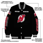 personalized new jersey devils american flag skull black varsity jacket best selling