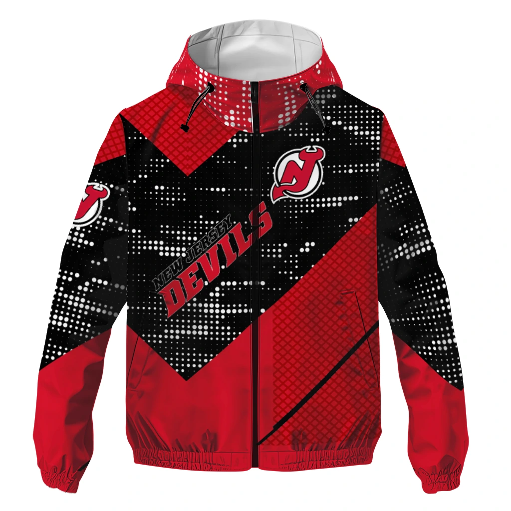 personalized new jersey devils arrow matrix red black windbreaker jacket best selling personalized new jersey devils arrow matrix red black windbreaker jacket best selling