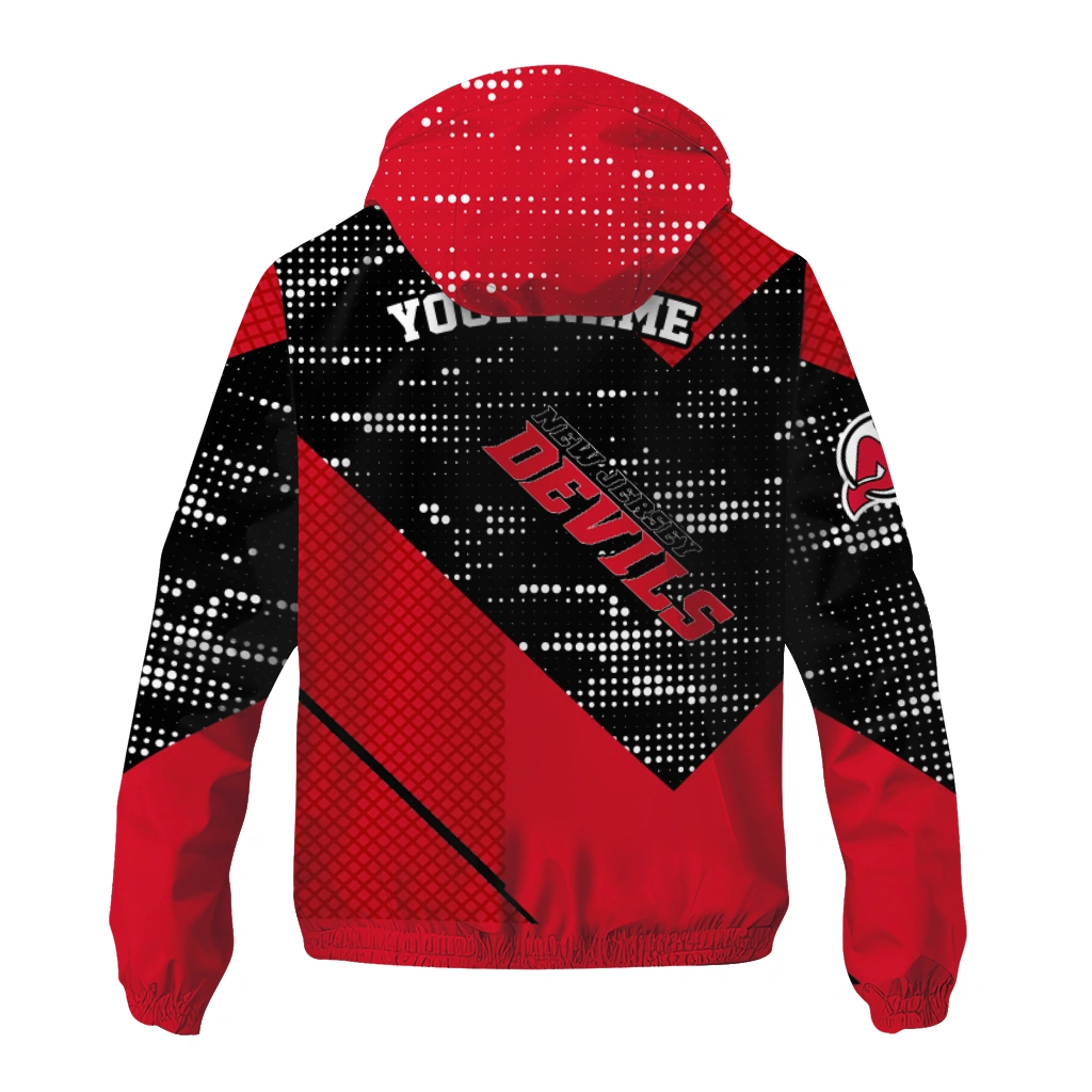 personalized new jersey devils arrow matrix red black windbreaker jacket fashion forward personalized new jersey devils arrow matrix red black windbreaker jacket fashion forward