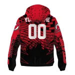 personalized new jersey devils brick motion red black windbreaker jacket best selling