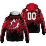 personalized new jersey devils brick motion red black windbreaker jacket best selling