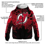 personalized new jersey devils brick motion red black windbreaker jacket best selling