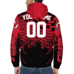 personalized new jersey devils brick motion red black windbreaker jacket best selling