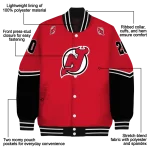 personalized new jersey devils chevron style red varsity jacket best selling