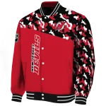 personalized new jersey devils flag scratch effect red varsity jacket best selling