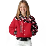 personalized new jersey devils flag scratch effect red varsity jacket best selling