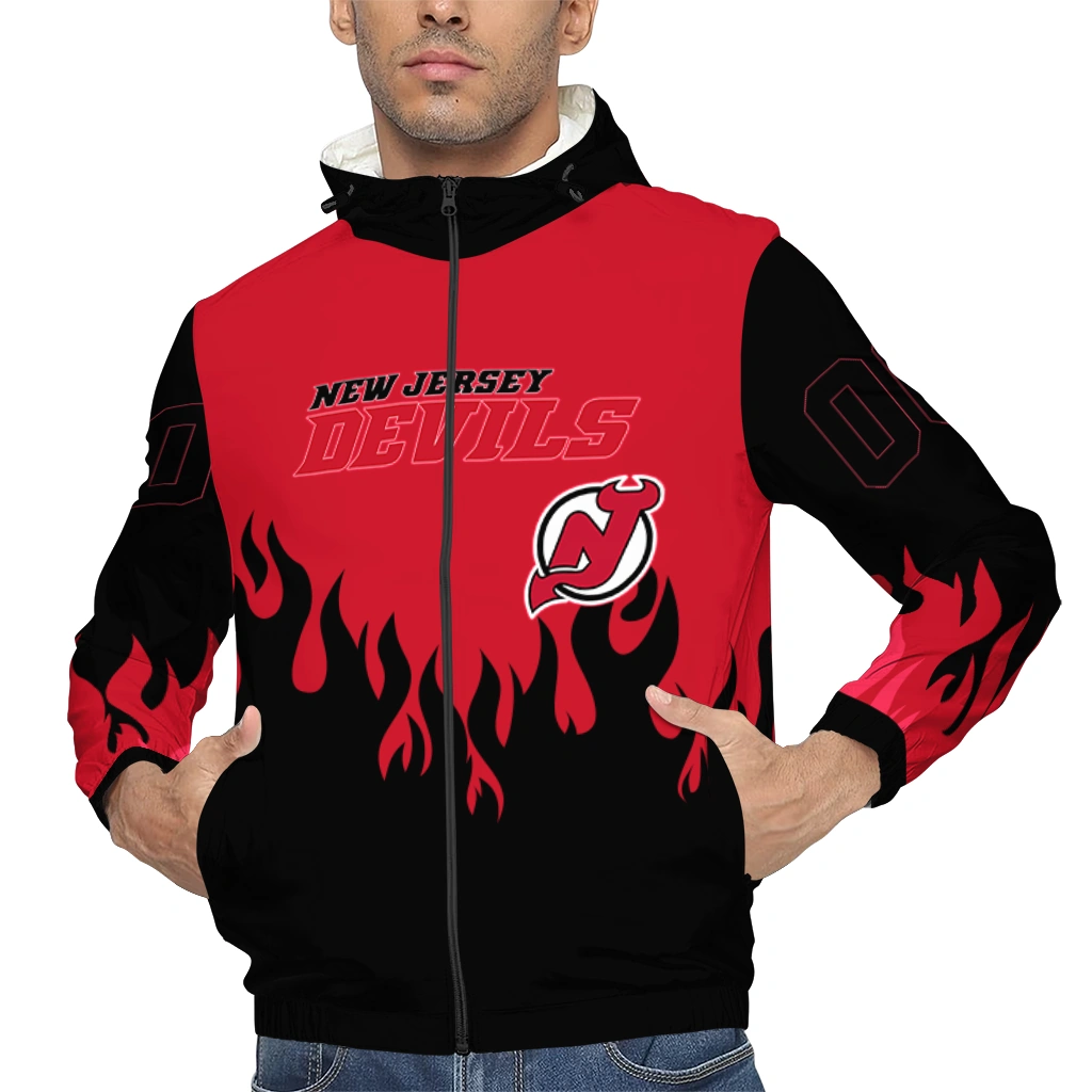 personalized new jersey devils flame trim red black windbreaker jacket top rated personalized new jersey devils flame trim red black windbreaker jacket top rated