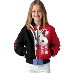 personalized new jersey devils snoopy head red bomber jacket best selling