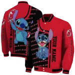 personalized new jersey devils stitch laughing red varsity jacket best selling