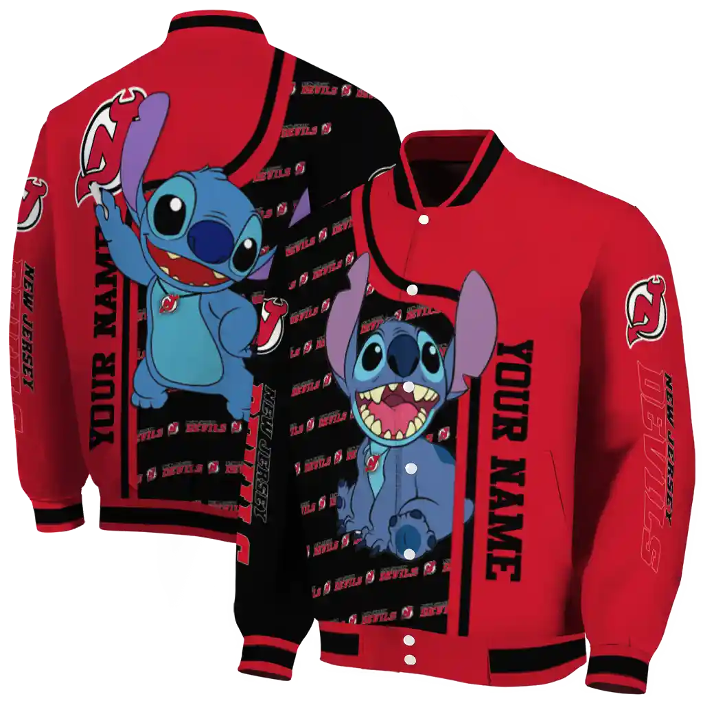 personalized new jersey devils stitch laughing red varsity jacket fashion forward personalized new jersey devils stitch laughing red varsity jacket fashion forward