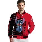 personalized new jersey devils stitch laughing red varsity jacket best selling