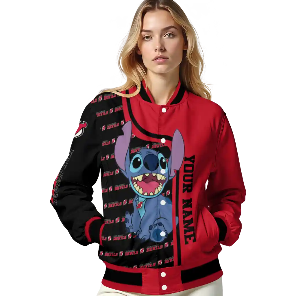 personalized new jersey devils stitch laughing red varsity jacket latest model personalized new jersey devils stitch laughing red varsity jacket latest model