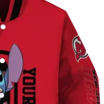 personalized new jersey devils stitch laughing red varsity jacket best selling