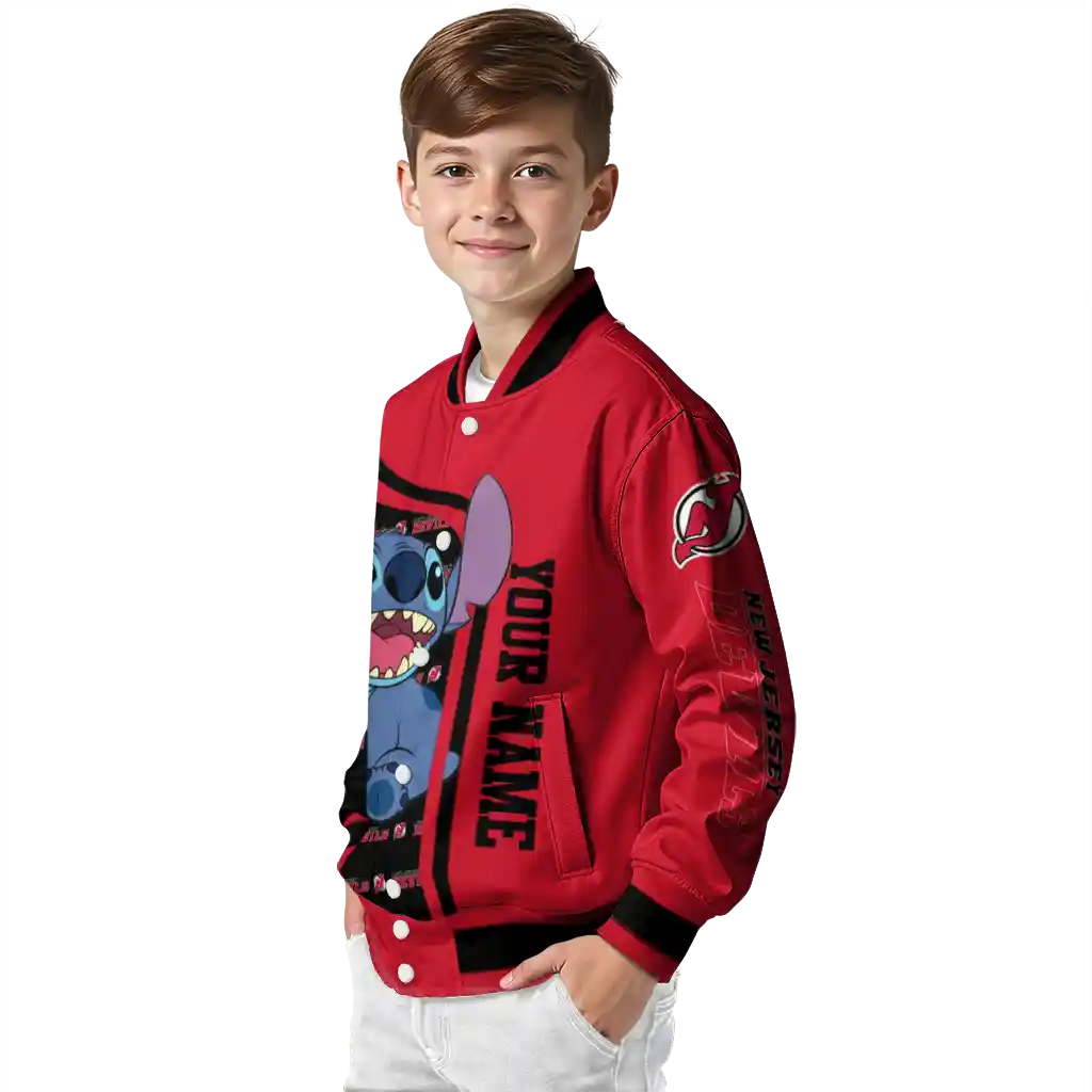 personalized new jersey devils stitch laughing red varsity jacket trendy personalized new jersey devils stitch laughing red varsity jacket trendy