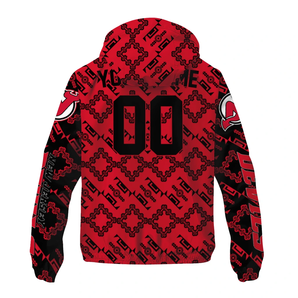 personalized new jersey devils trellis mesh red windbreaker jacket fashion forward personalized new jersey devils trellis mesh red windbreaker jacket fashion forward