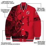 personalized new jersey devils tribal deer art red varsity jacket best selling