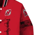 personalized new jersey devils tribal deer art red varsity jacket best selling
